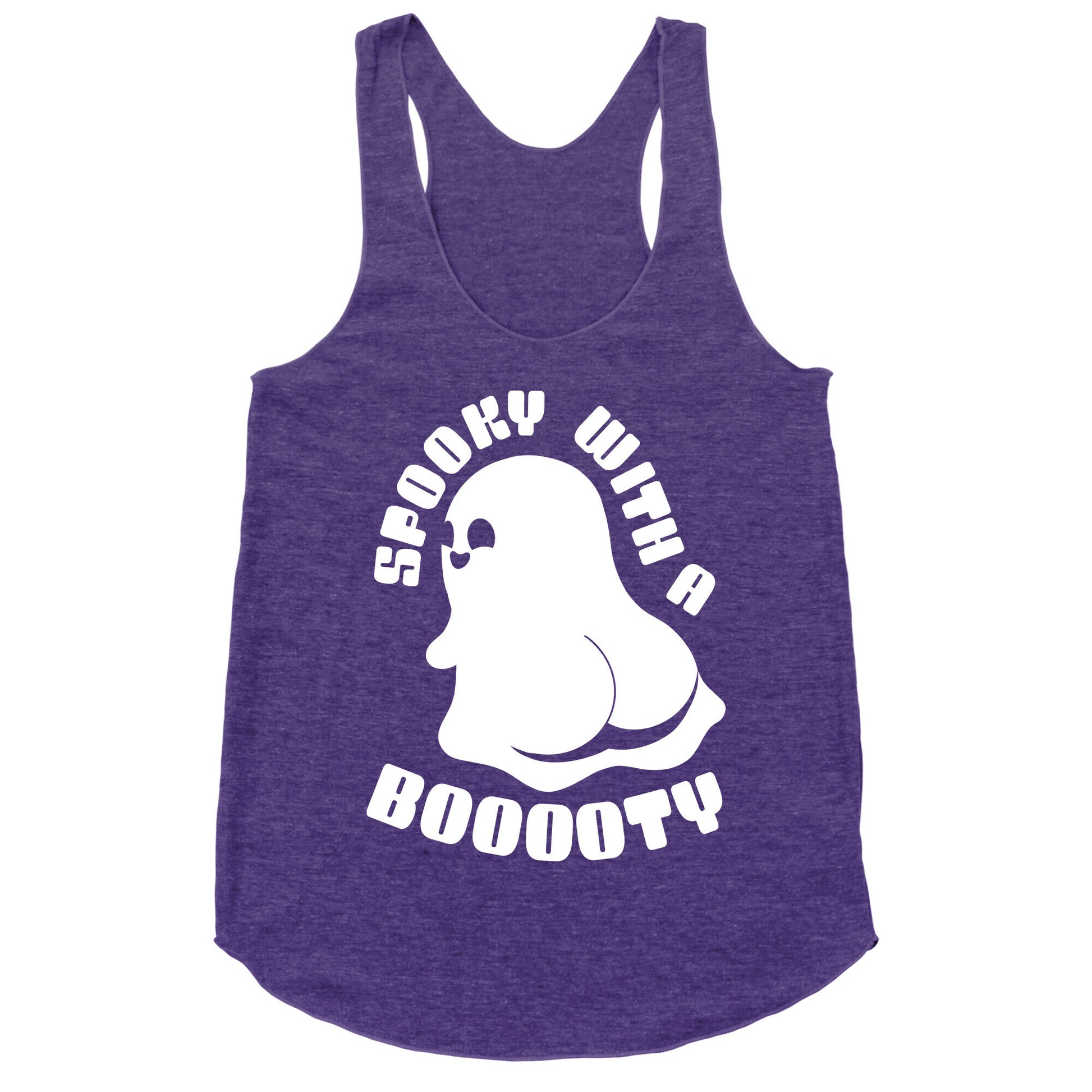 Spooky With A Booooty Ghost Racerback Tank