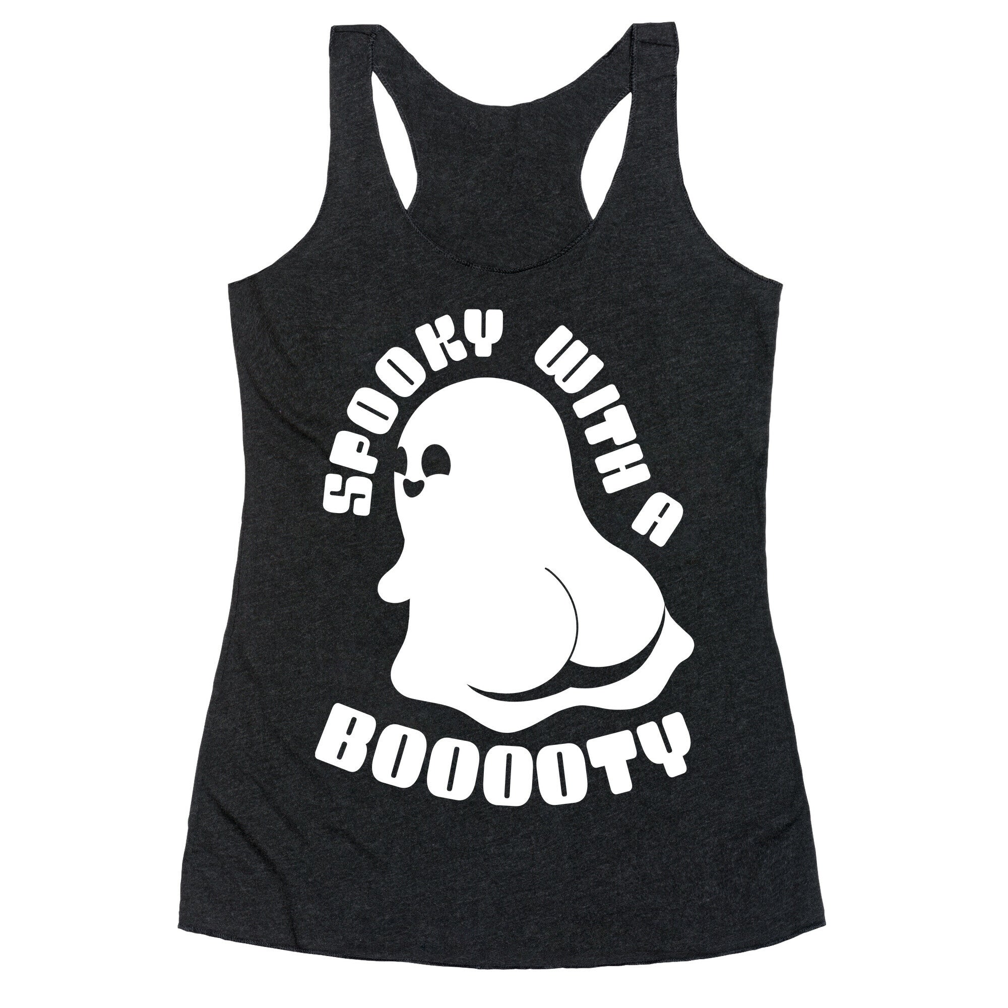 Spooky With A Booooty Ghost Racerback Tank