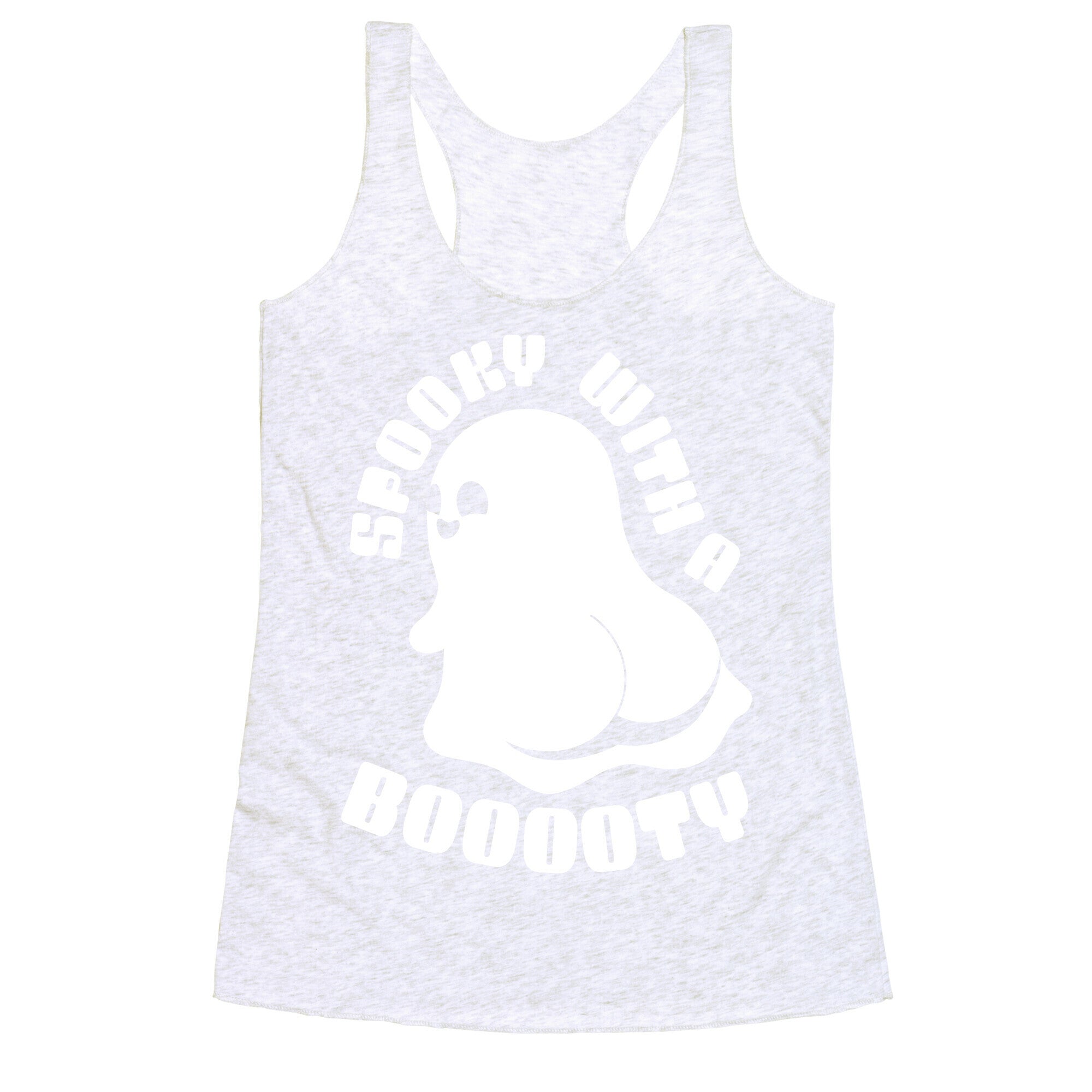 Spooky With A Booooty Ghost Racerback Tank