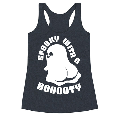 Spooky With A Booooty Ghost Racerback Tank