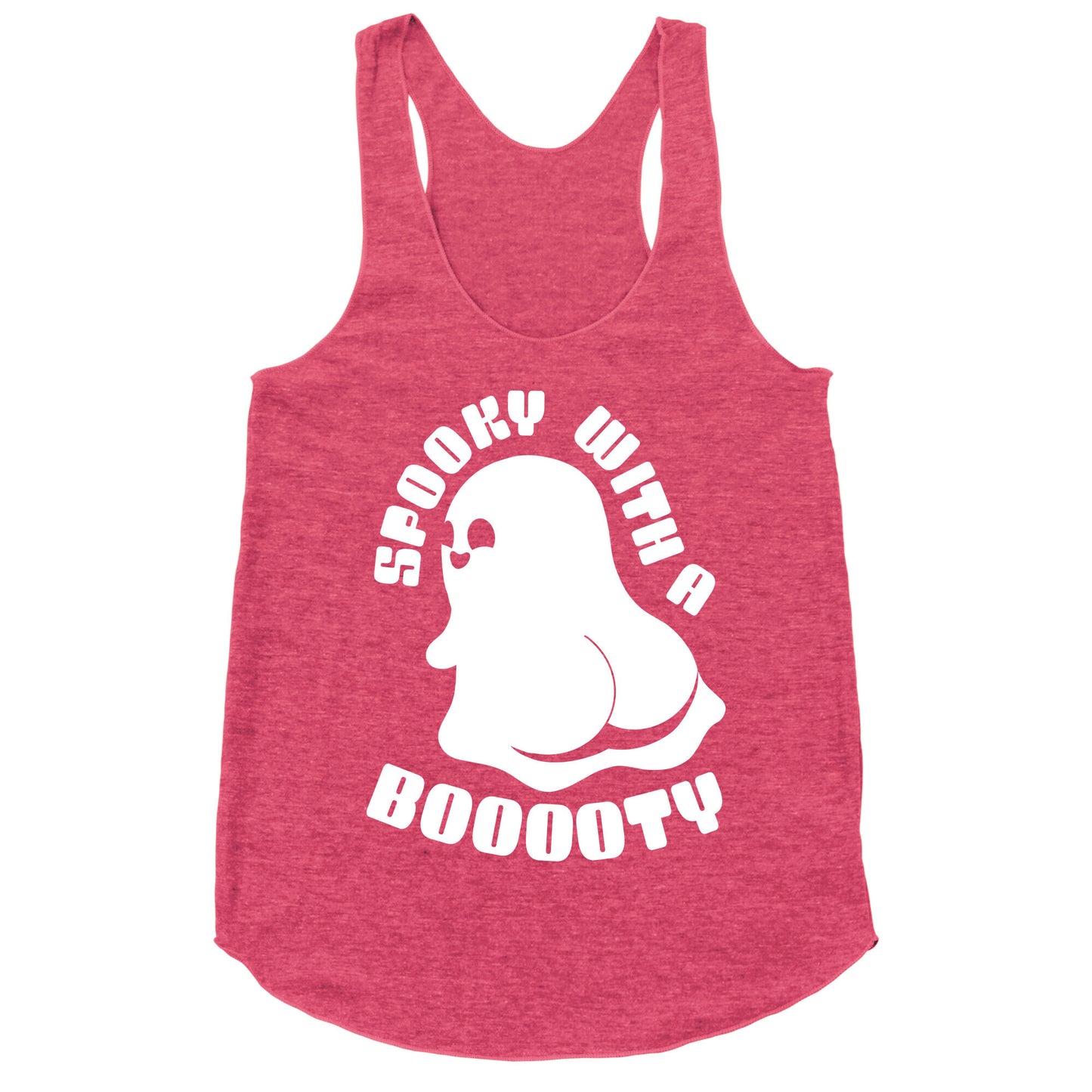 Spooky With A Booooty Ghost Racerback Tank