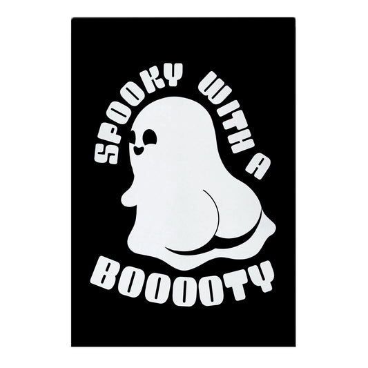 Spooky With A Booooty Ghost Garden Flag