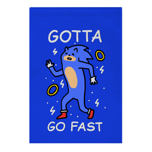 Gotta Go Fast Garden Flag