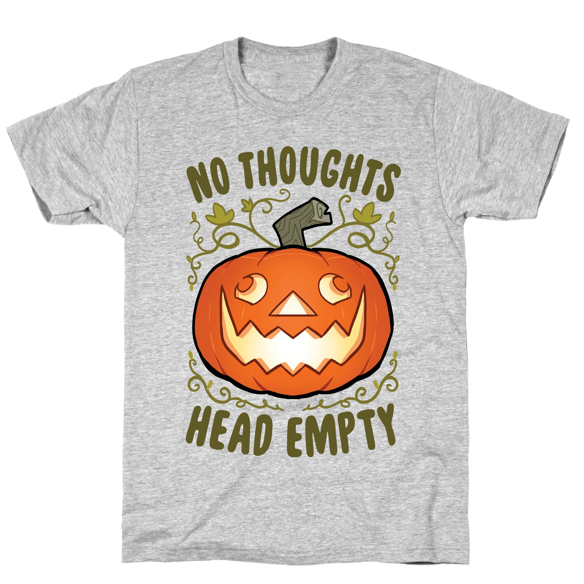 No Thoughts, Heady Empty Jack o' lantern T-Shirt