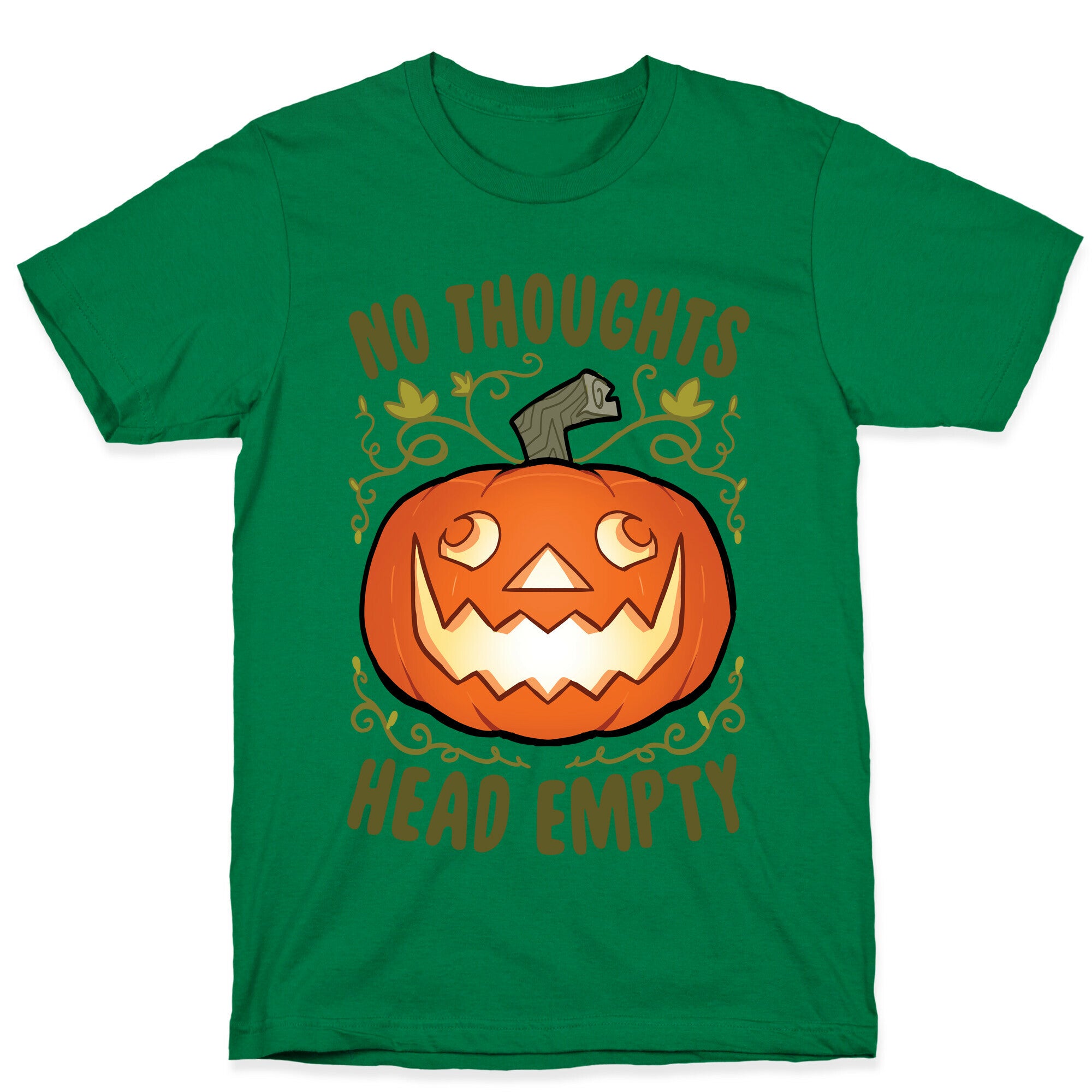 No Thoughts, Heady Empty Jack o' lantern T-Shirt