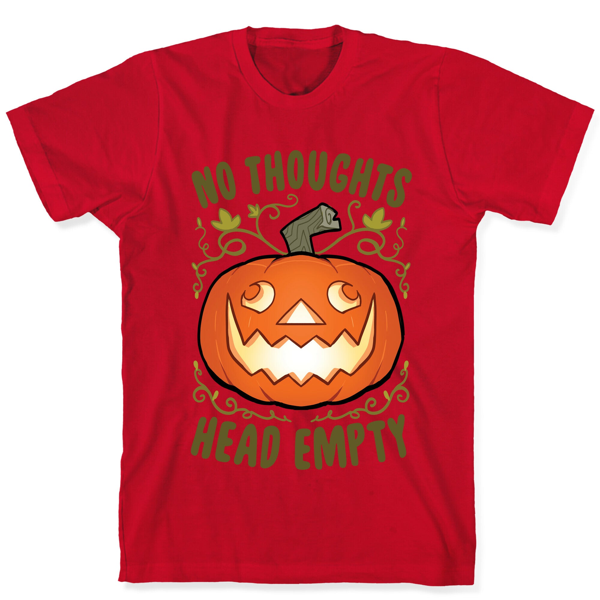 No Thoughts, Heady Empty Jack o' lantern T-Shirt