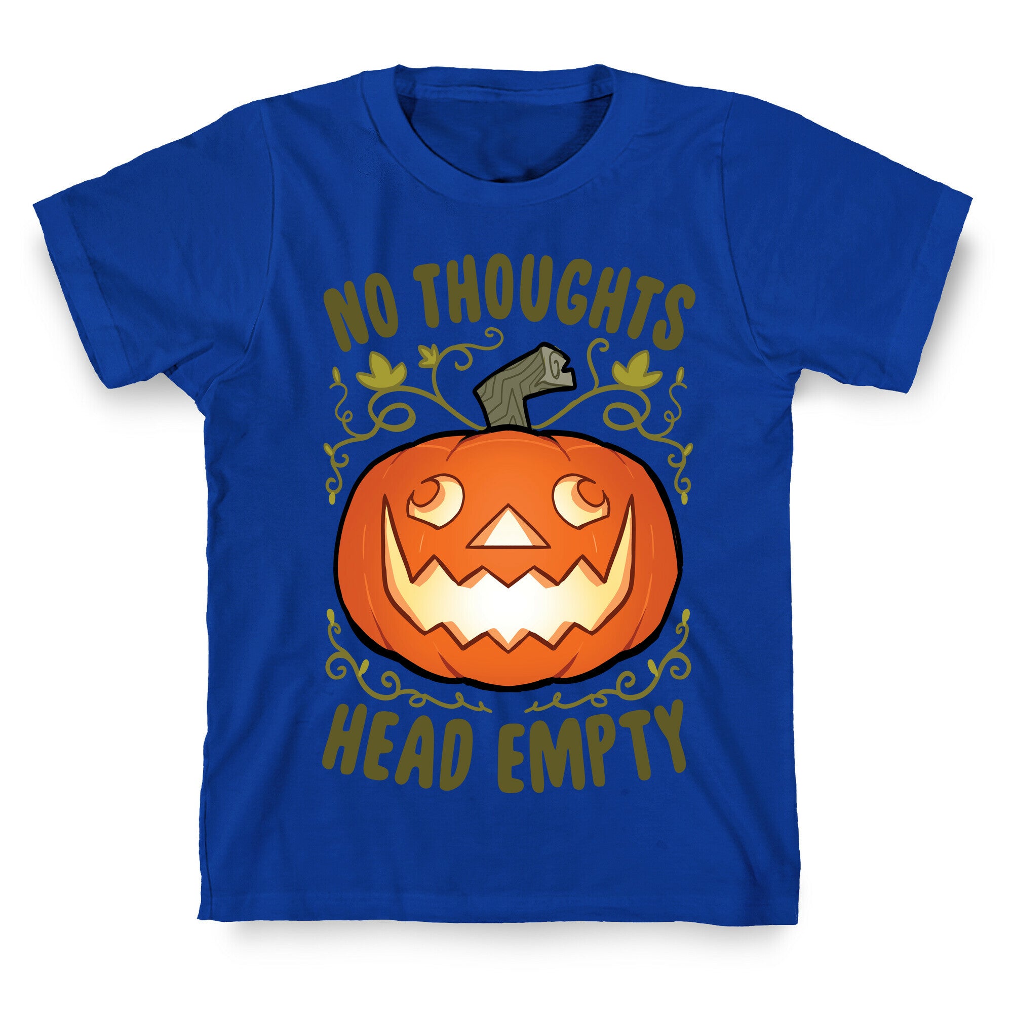 No Thoughts, Heady Empty Jack o' lantern T-Shirt