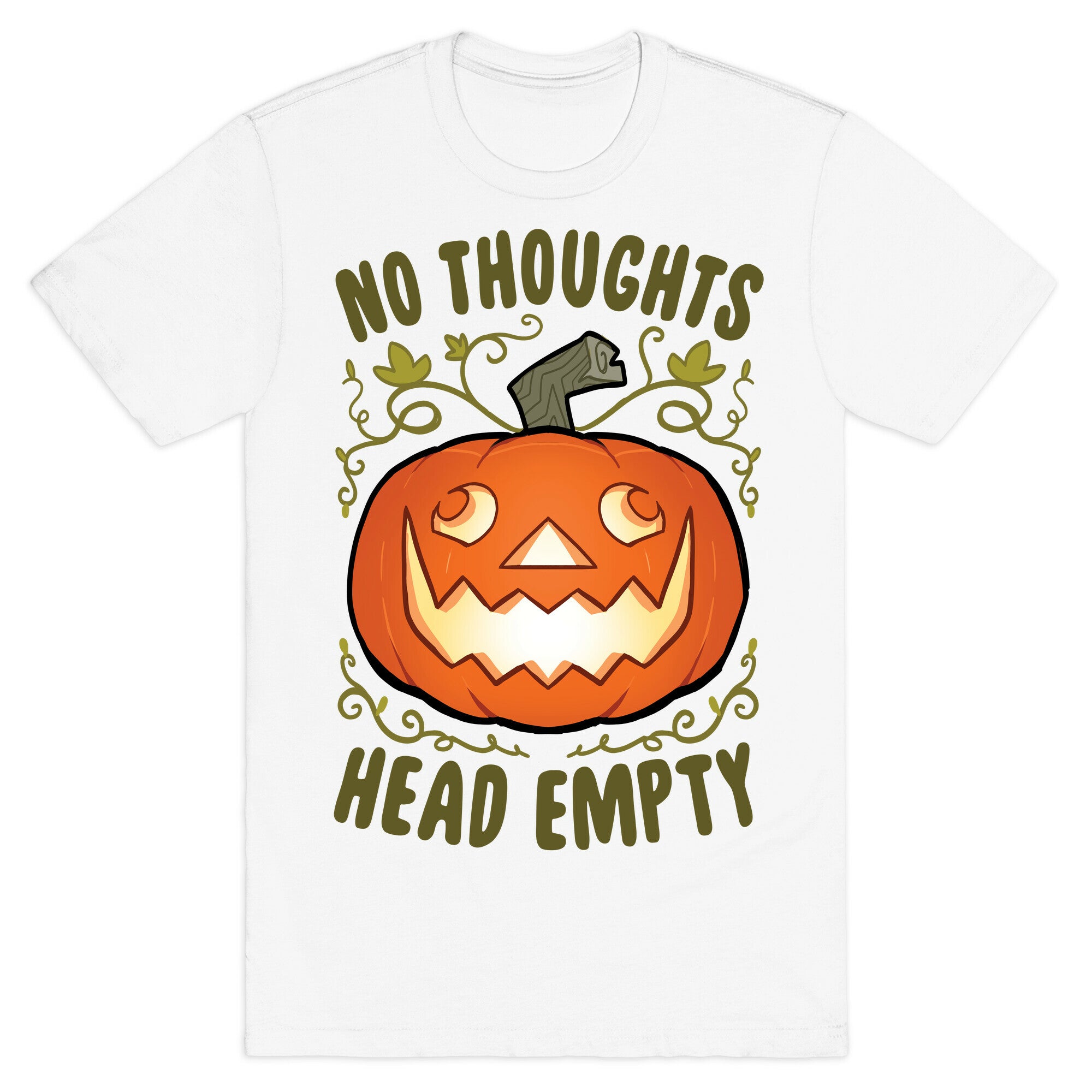 No Thoughts, Heady Empty Jack o' lantern T-Shirt