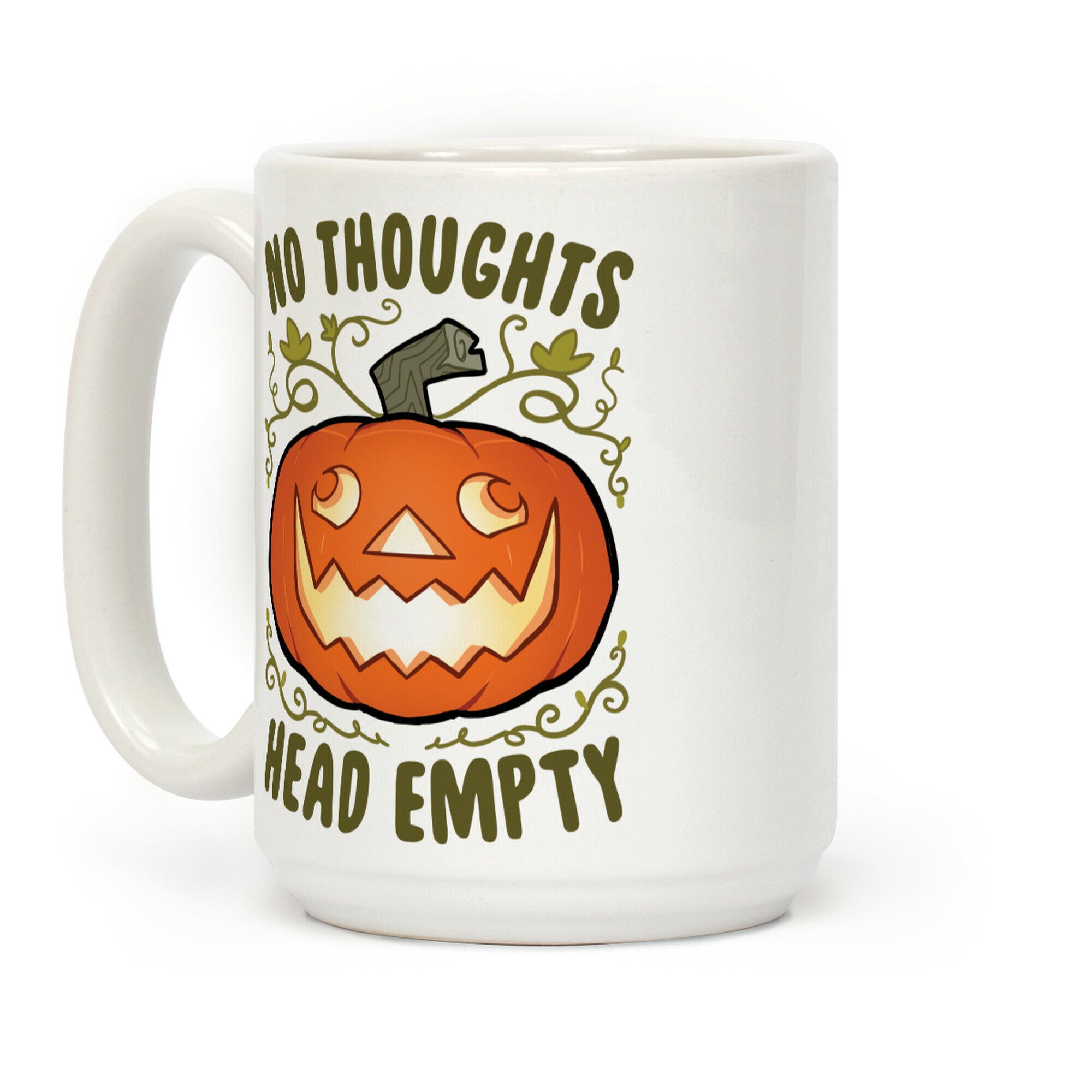 No Thoughts, Heady Empty Jack o' lantern Coffee Mug