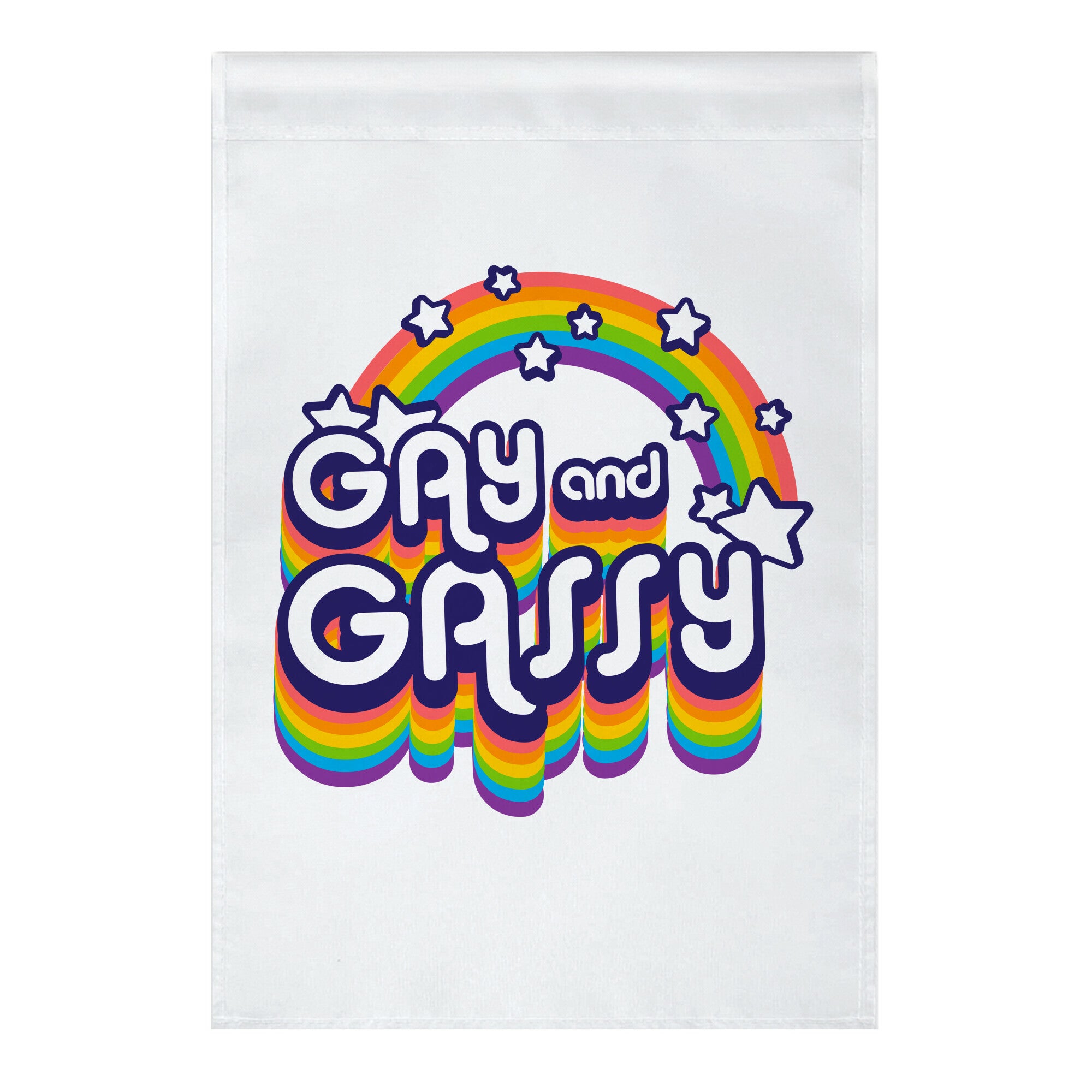 Gay and Gassy Rainbow Garden Flag