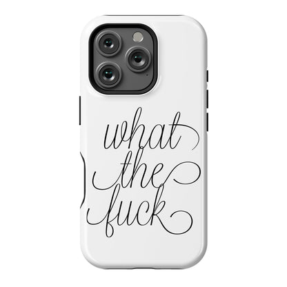 WTF Live Laugh Love Script Parody Phone Case