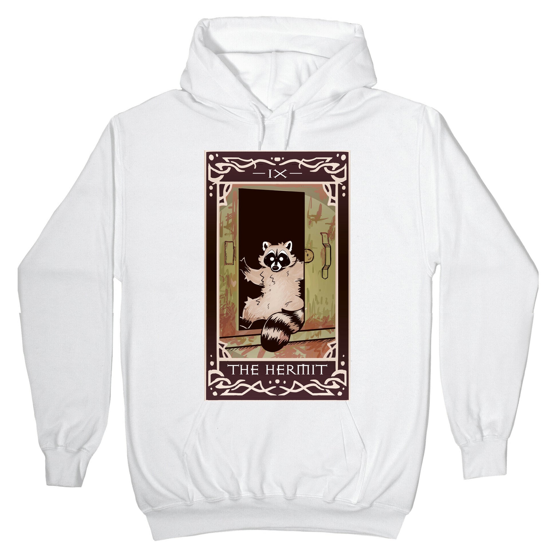 The Hermit Raccoon Tarot Card Hoodie
