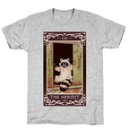 The Hermit Raccoon Tarot Card T-Shirt