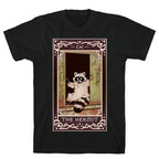 The Hermit Raccoon Tarot Card T-Shirt