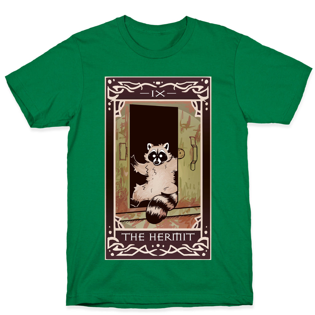 The Hermit Raccoon Tarot Card T-Shirt
