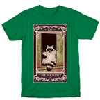 The Hermit Raccoon Tarot Card T-Shirt