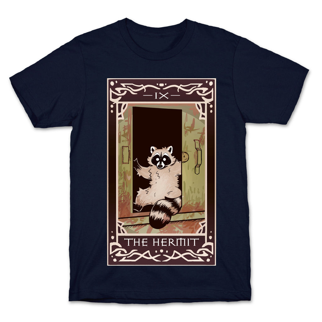 The Hermit Raccoon Tarot Card T-Shirt