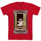 The Hermit Raccoon Tarot Card T-Shirt