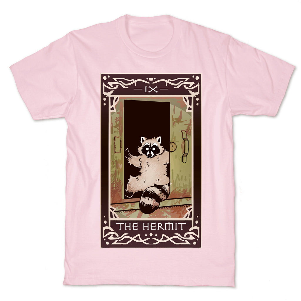 The Hermit Raccoon Tarot Card T-Shirt