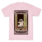 The Hermit Raccoon Tarot Card T-Shirt