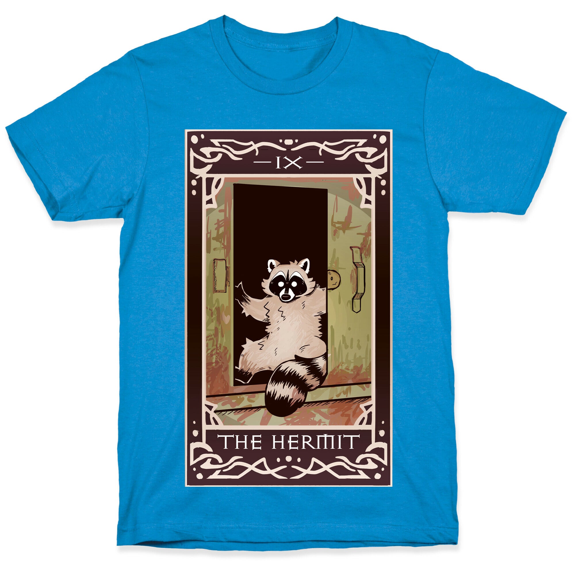 The Hermit Raccoon Tarot Card T-Shirt
