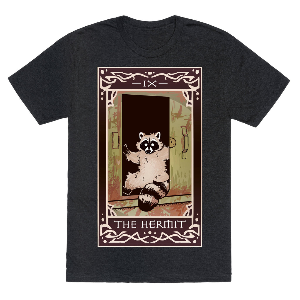 The Hermit Raccoon Tarot Card Unisex Triblend Tee