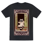 The Hermit Raccoon Tarot Card Unisex Triblend Tee