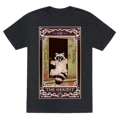 The Hermit Raccoon Tarot Card Unisex Triblend Tee