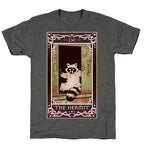 The Hermit Raccoon Tarot Card Unisex Triblend Tee