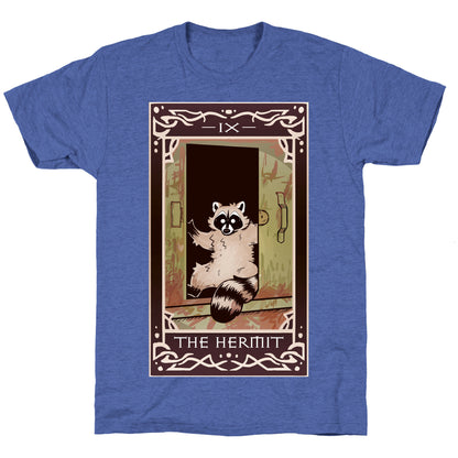 The Hermit Raccoon Tarot Card Unisex Triblend Tee