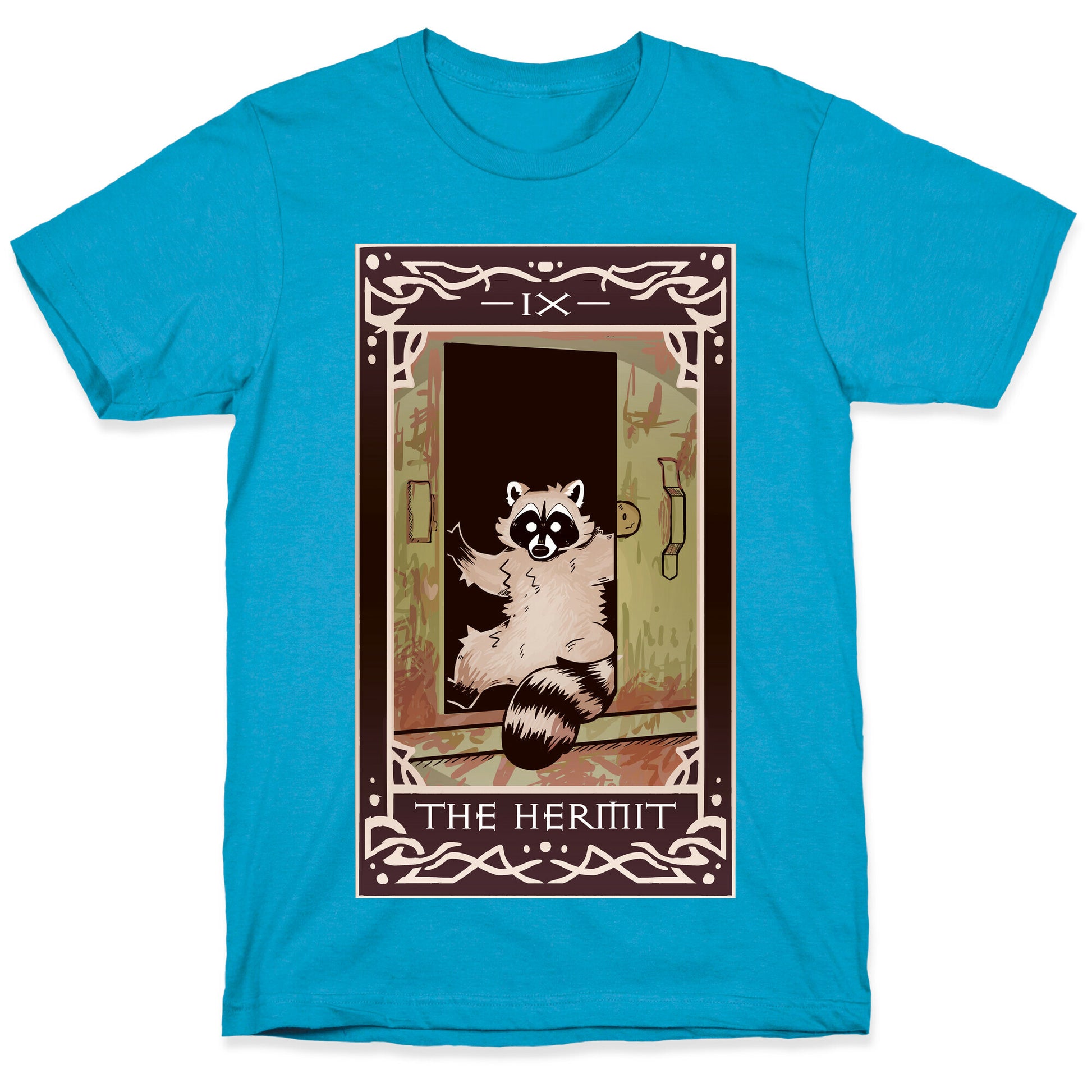 The Hermit Raccoon Tarot Card Unisex Triblend Tee