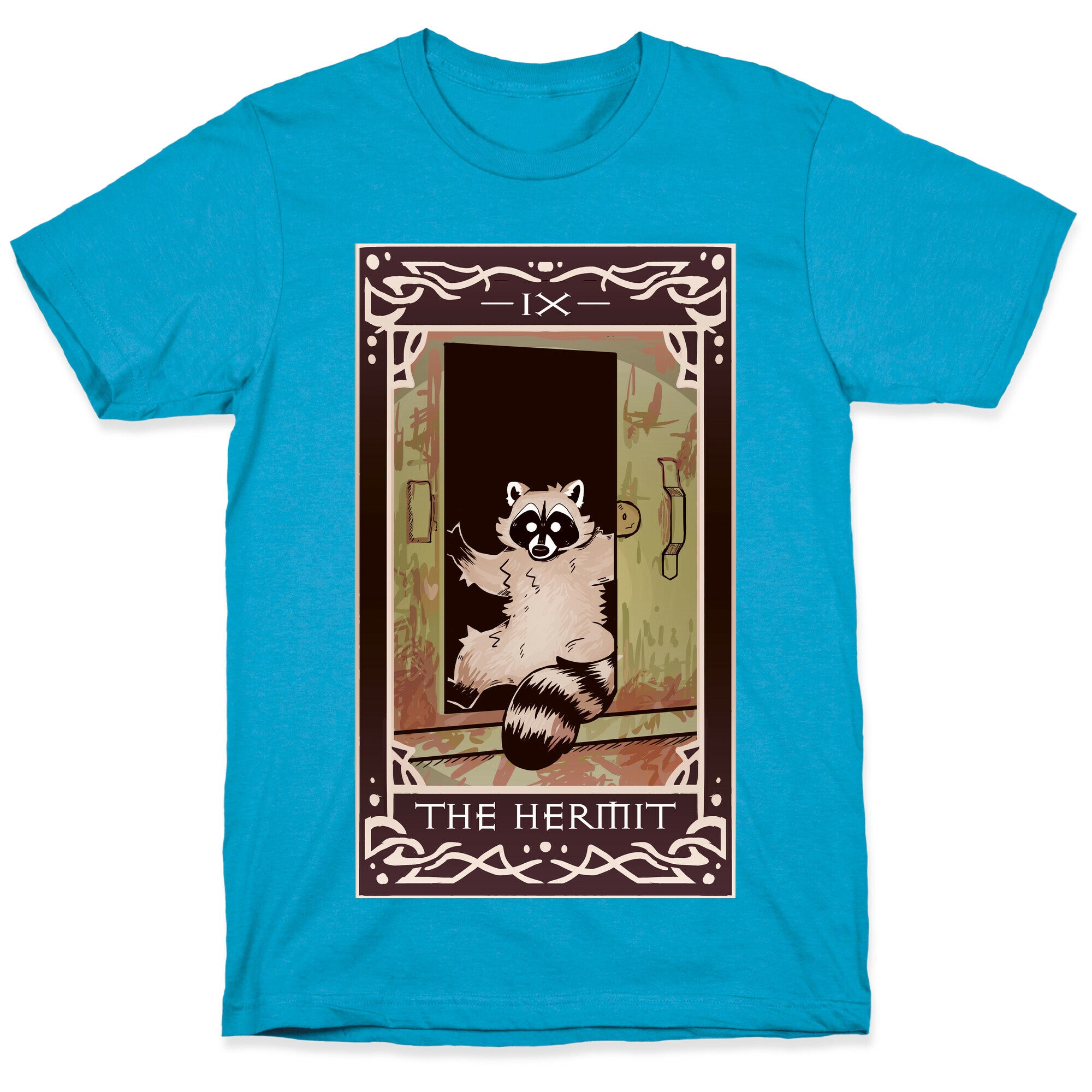 The Hermit Raccoon Tarot Card Unisex Triblend Tee