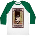 The Hermit Raccoon Tarot Card Baseball Tee