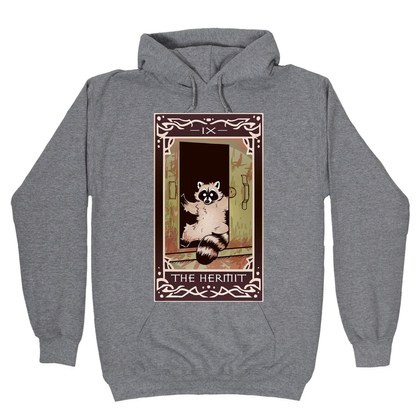 The Hermit Raccoon Tarot Card Hoodie