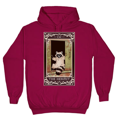 The Hermit Raccoon Tarot Card Hoodie