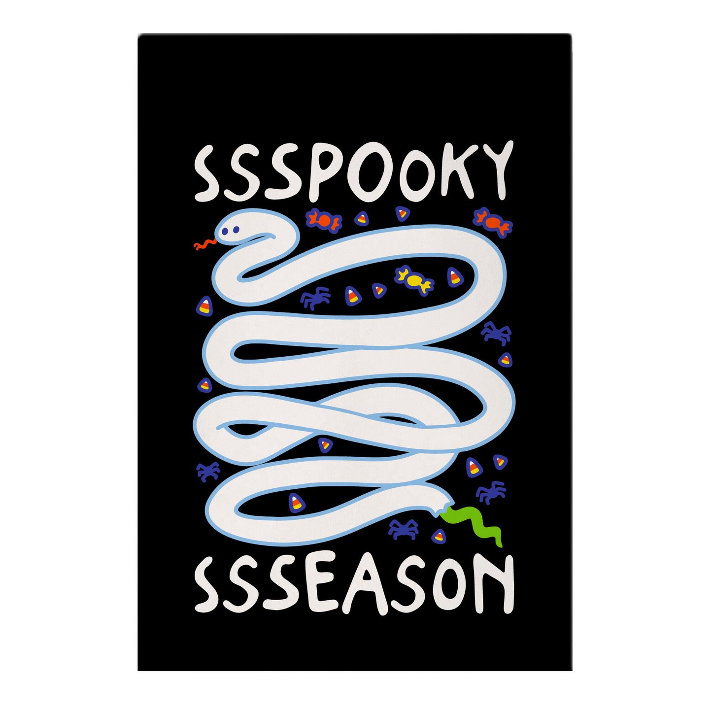 Ssspooky Ssseason Snake Garden Flag