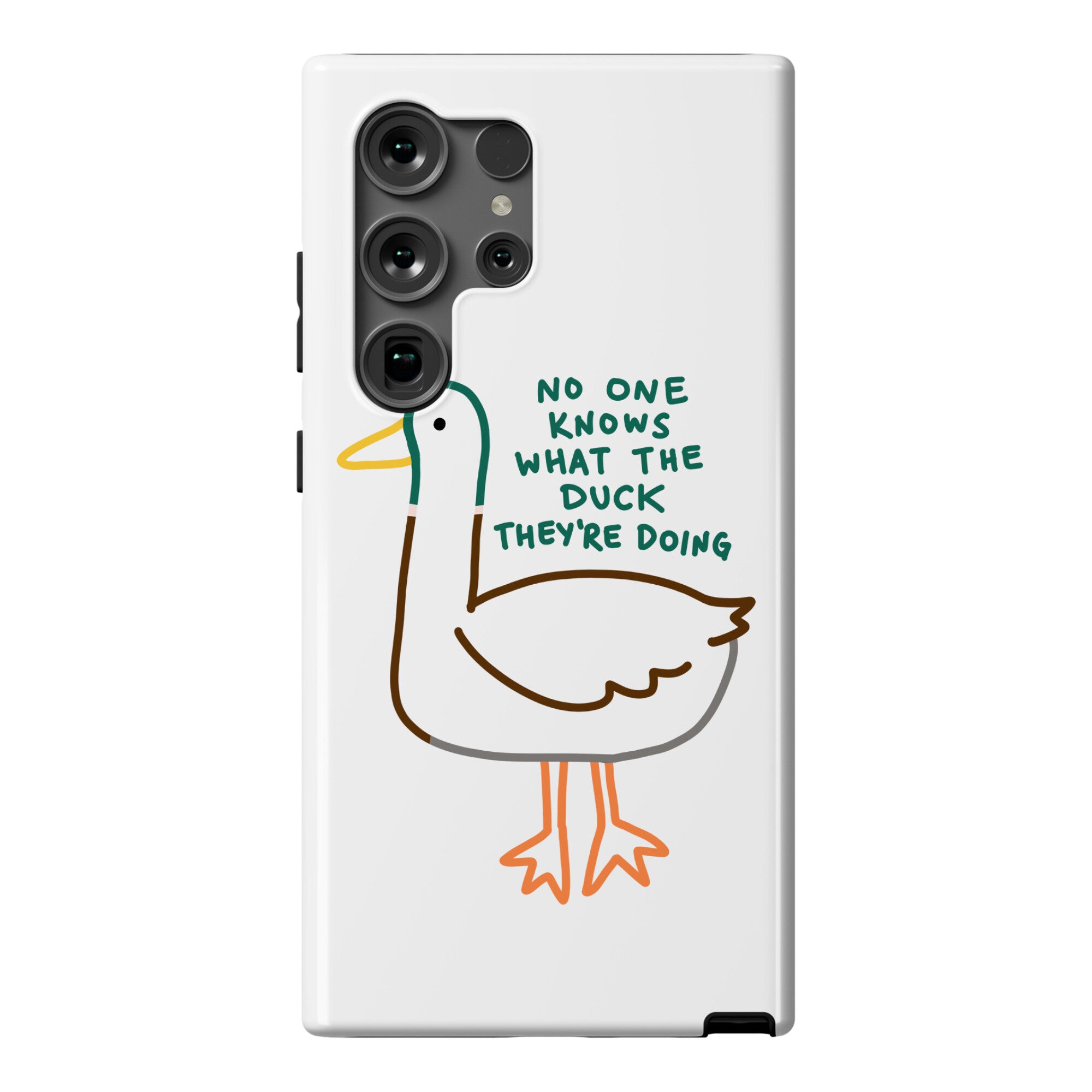 No One Knows What The Duck They're Doing Duck Phone Case
