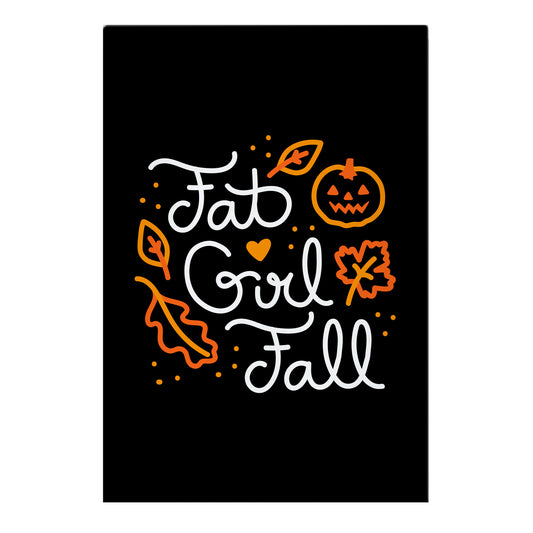 Fat Girl Fall Garden Flag