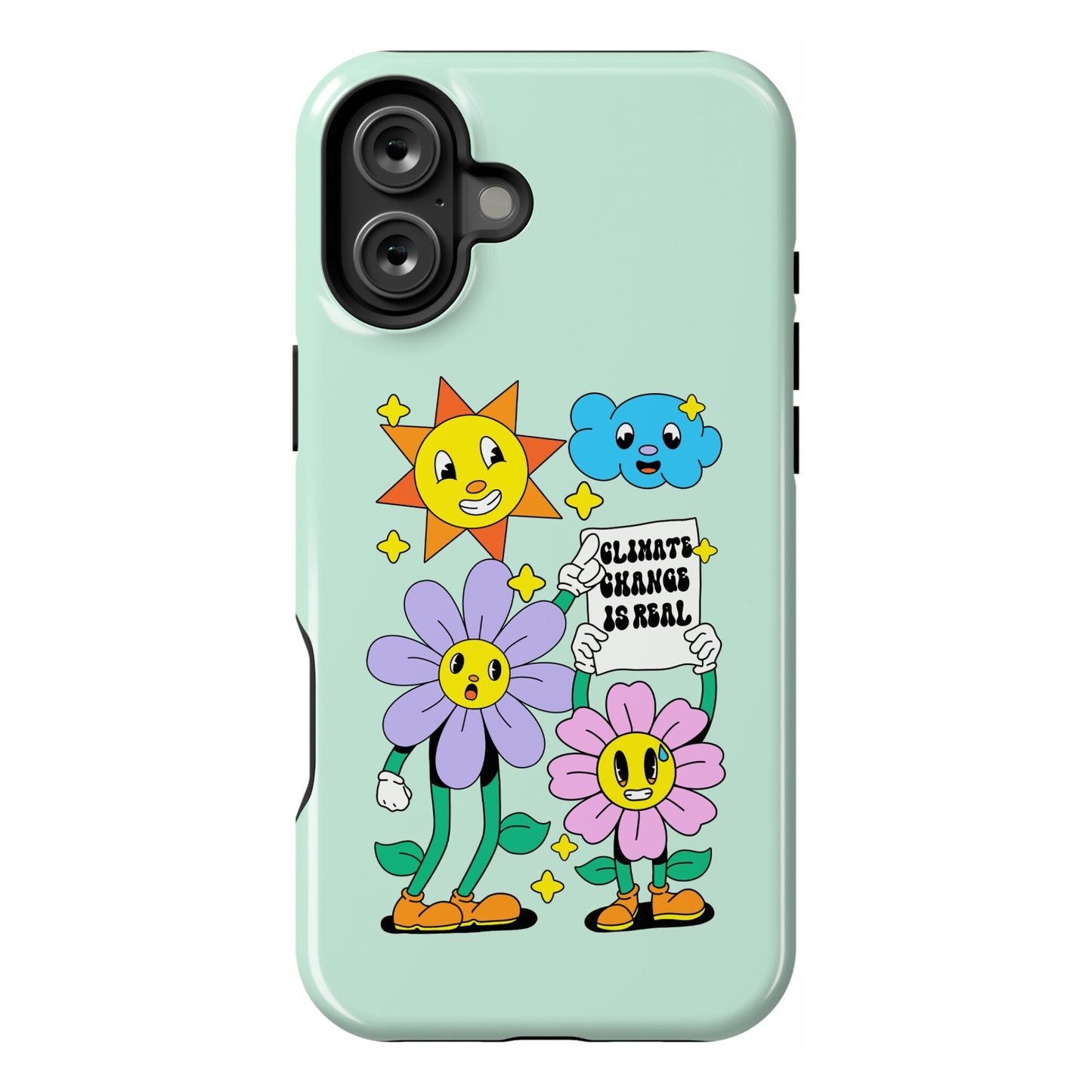 Climate Change Is Real Cartoon Phone Case