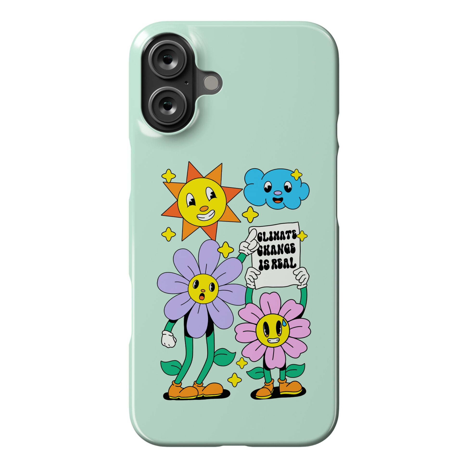 Climate Change Is Real Cartoon Phone Case