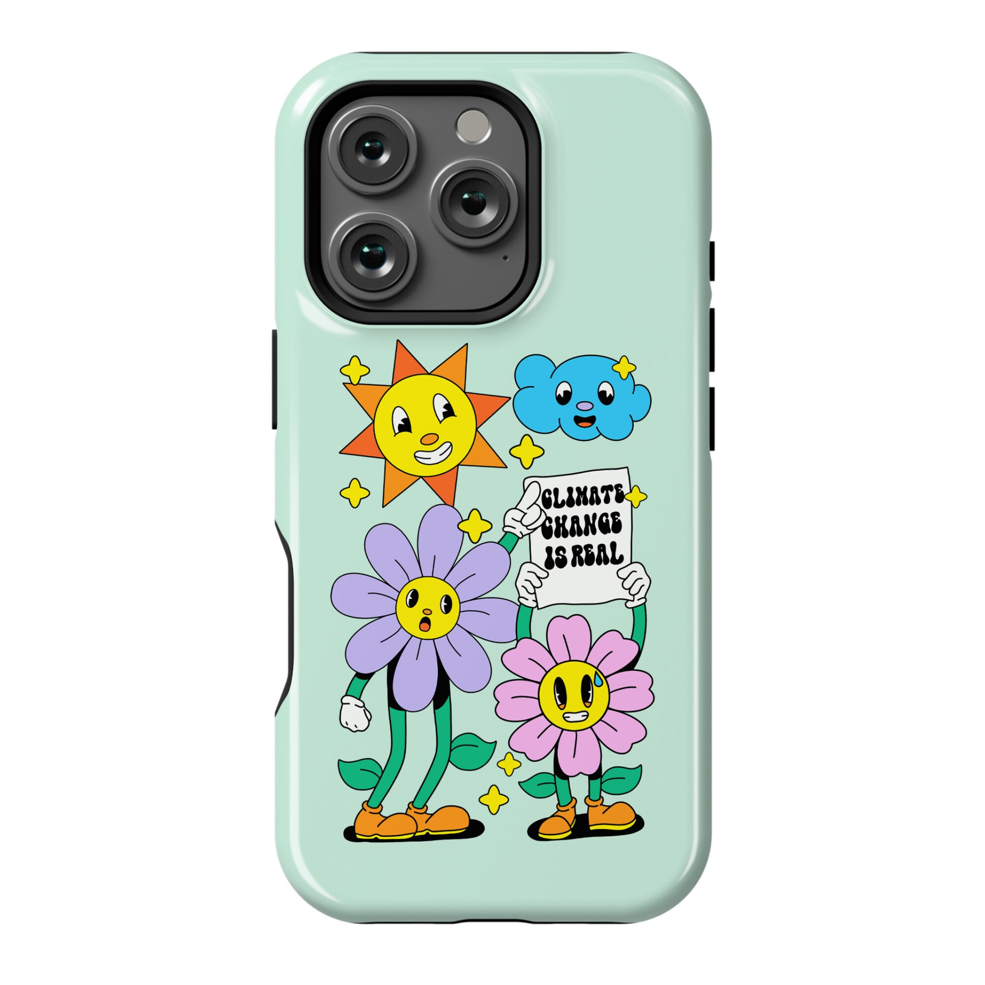 Climate Change Is Real Cartoon Phone Case