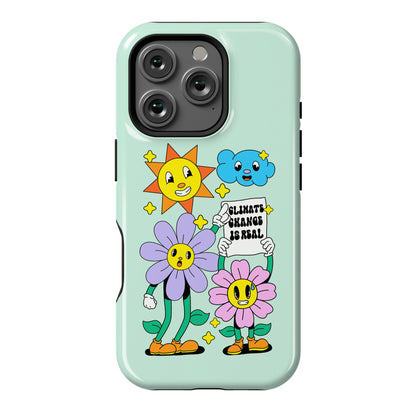 Climate Change Is Real Cartoon Phone Case