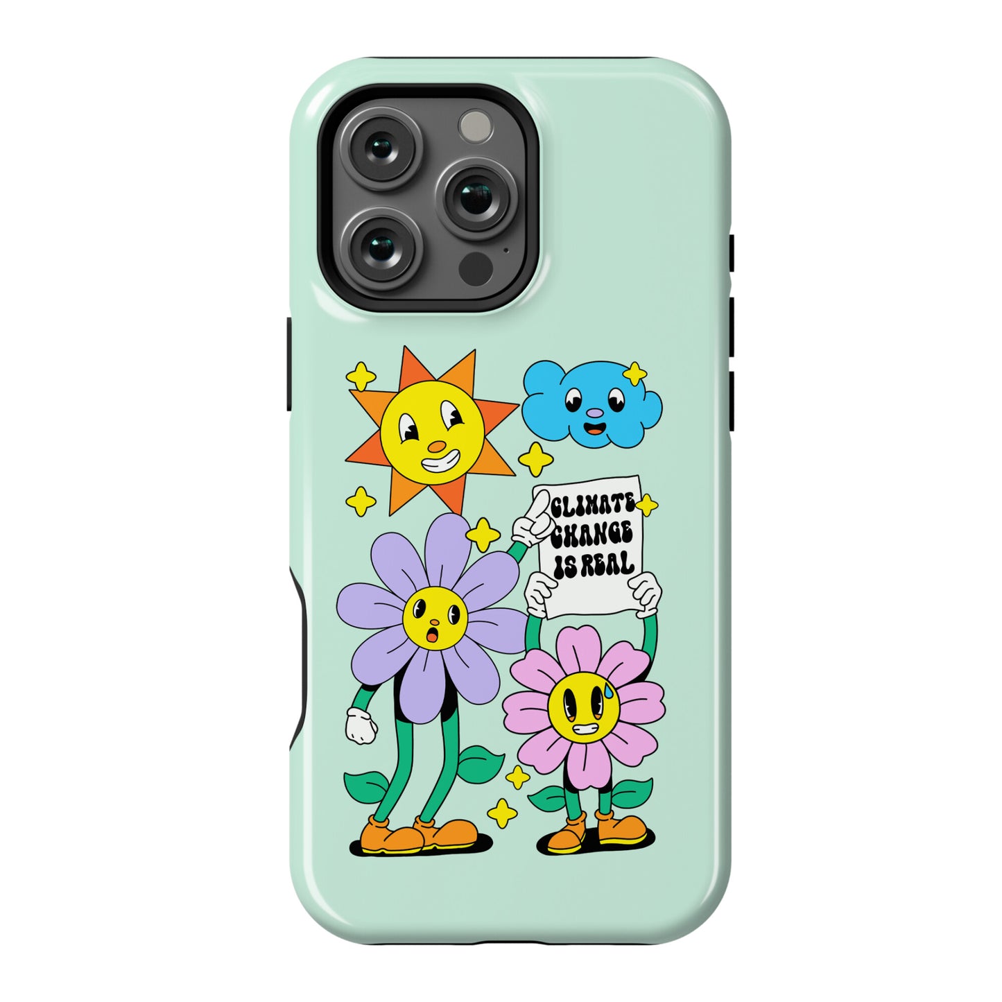 Climate Change Is Real Cartoon Phone Case