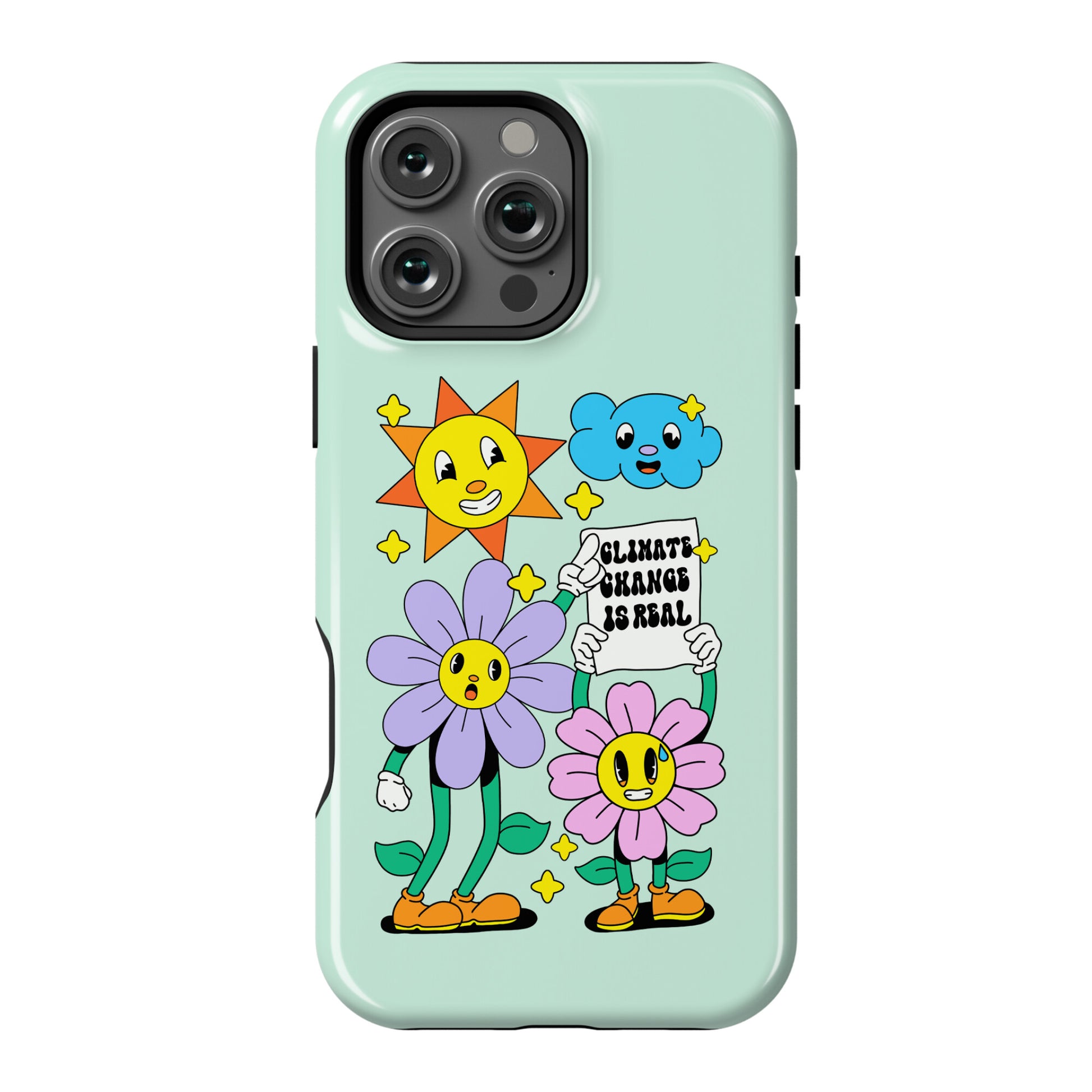 Climate Change Is Real Cartoon Phone Case