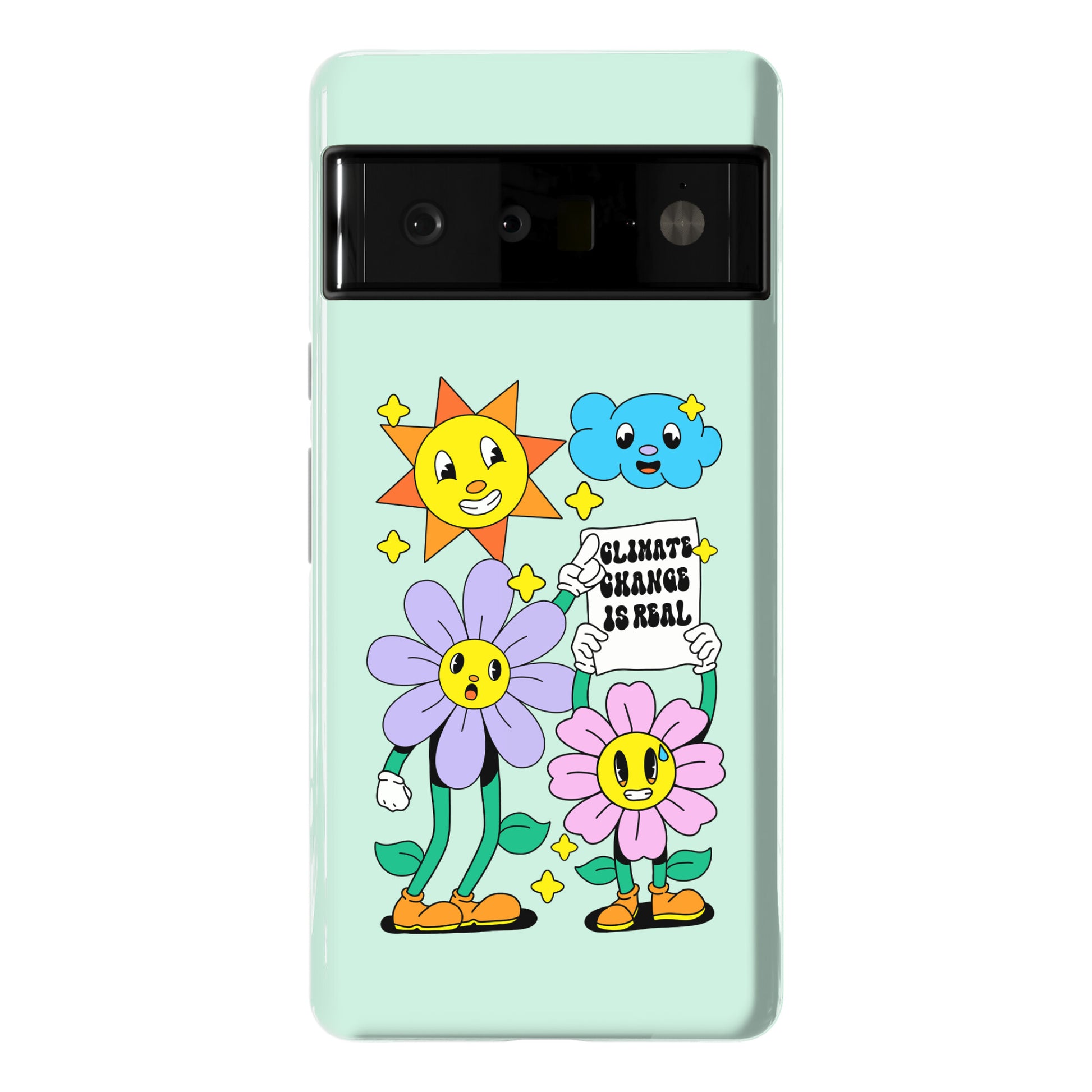 Climate Change Is Real Cartoon Phone Case