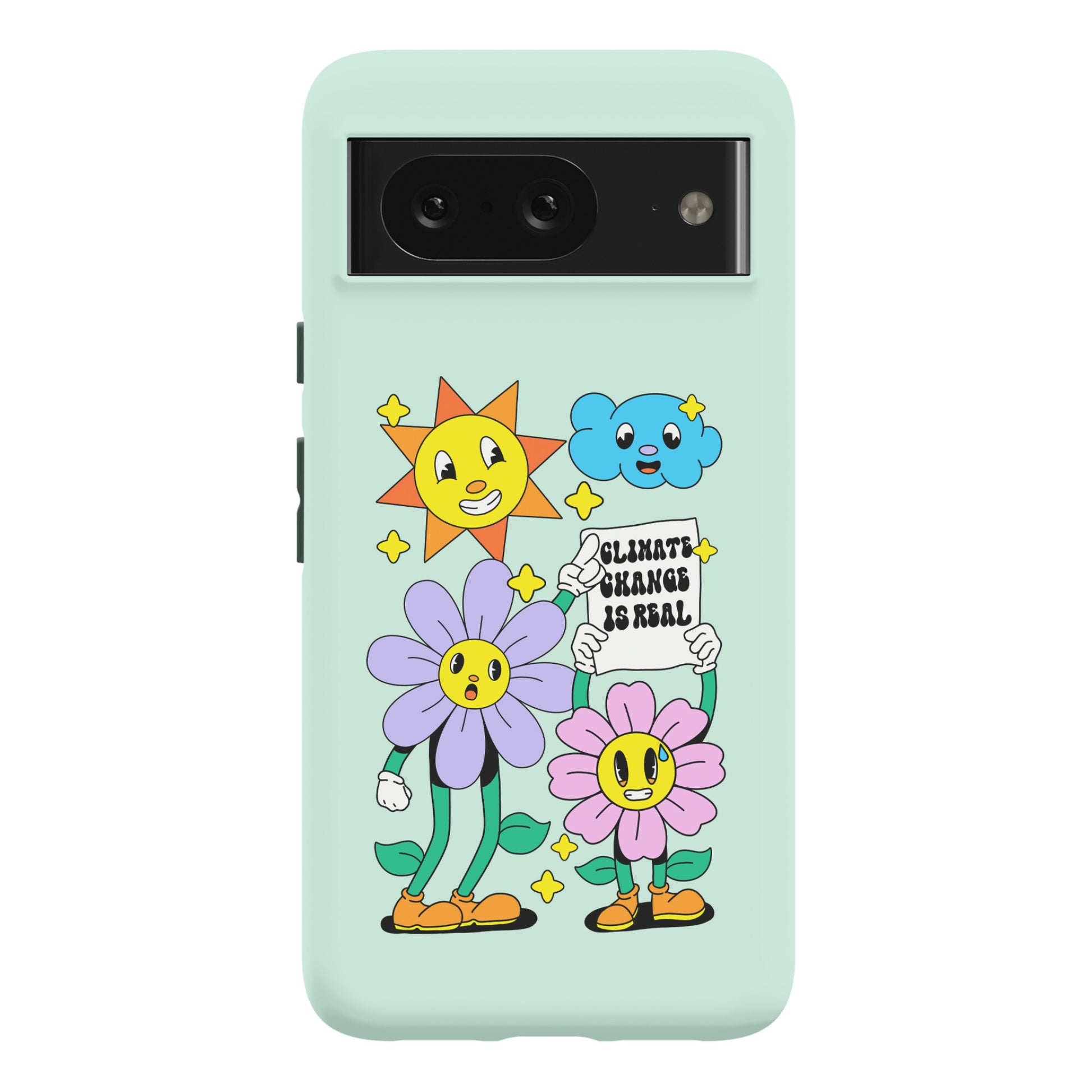 Climate Change Is Real Cartoon Phone Case