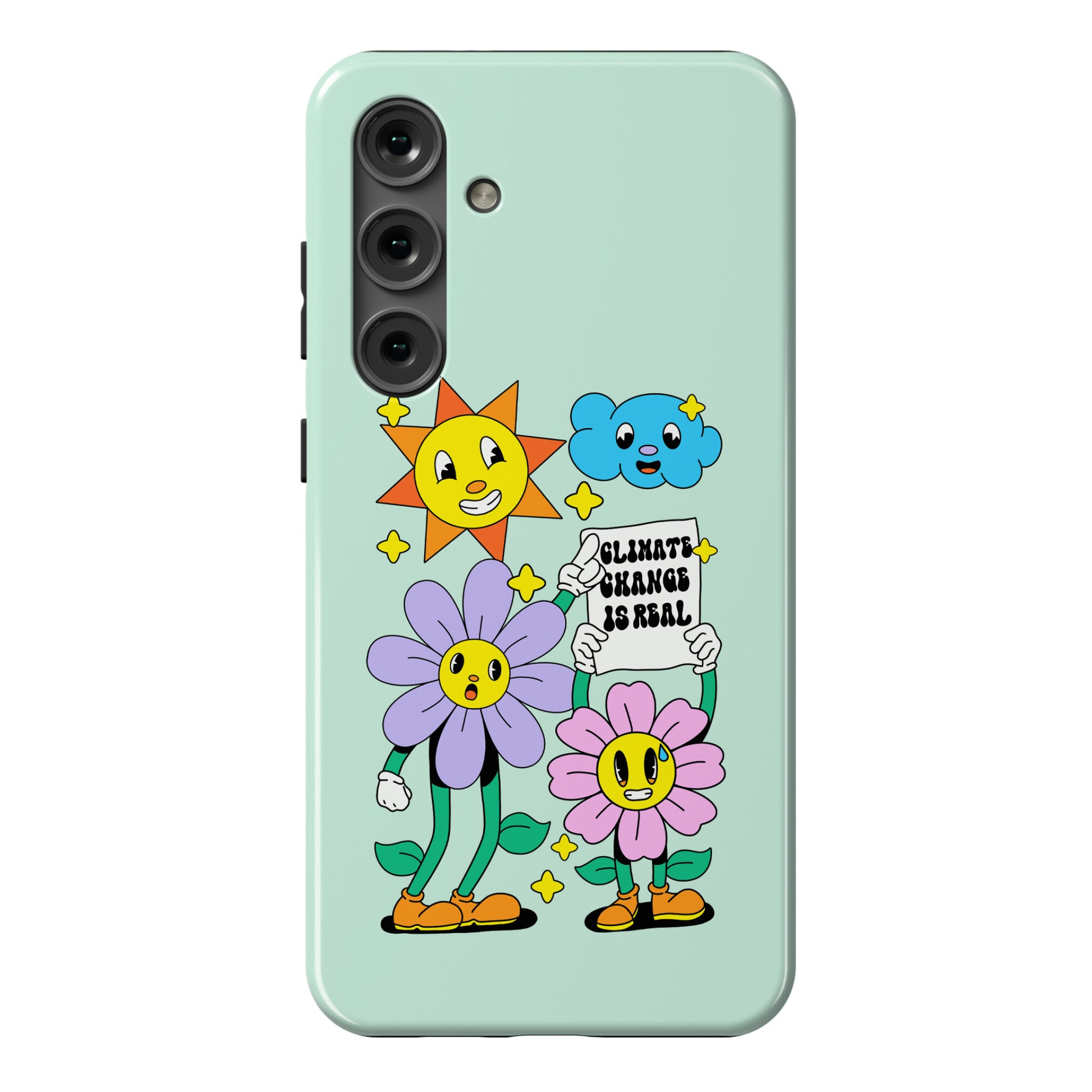 Climate Change Is Real Cartoon Phone Case