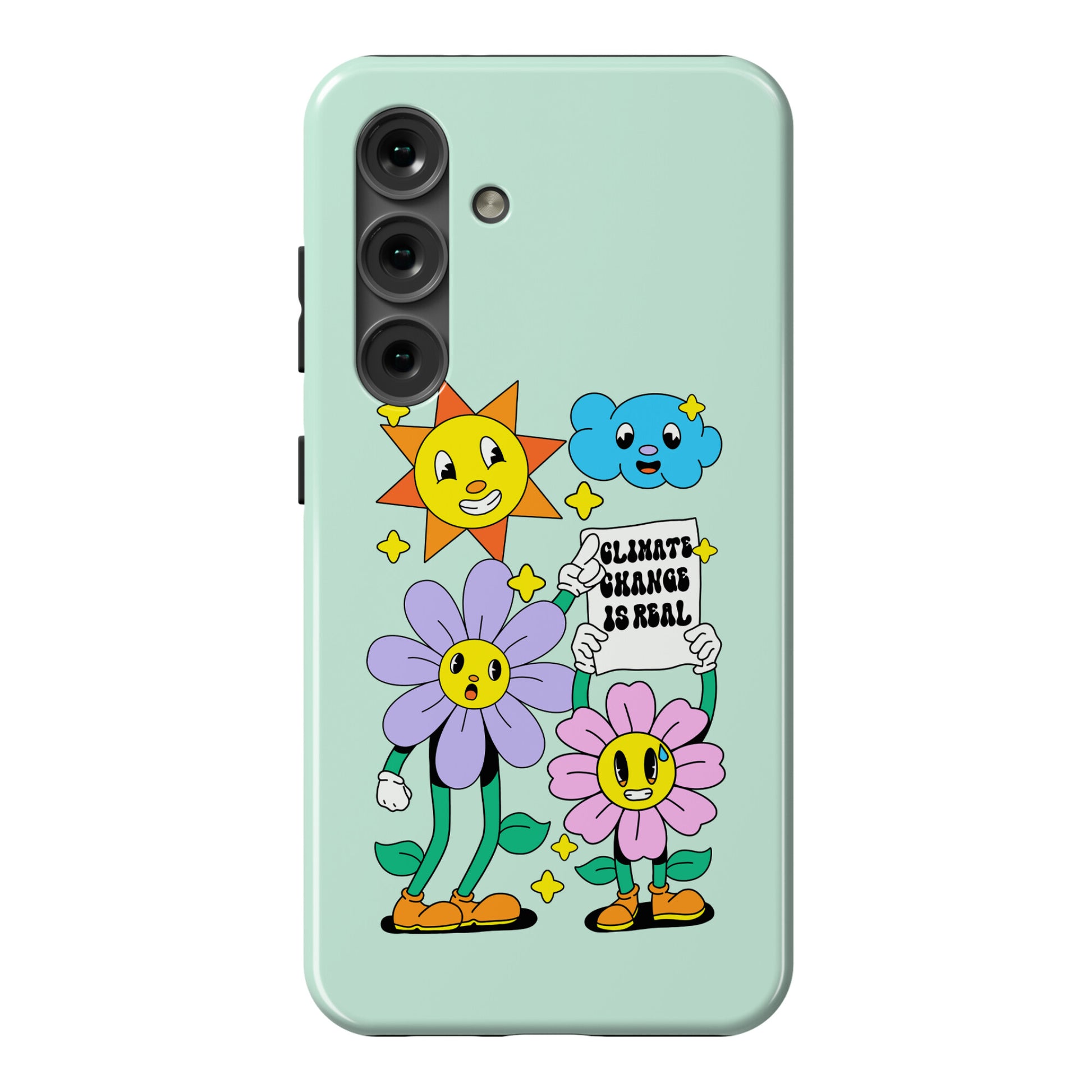 Climate Change Is Real Cartoon Phone Case