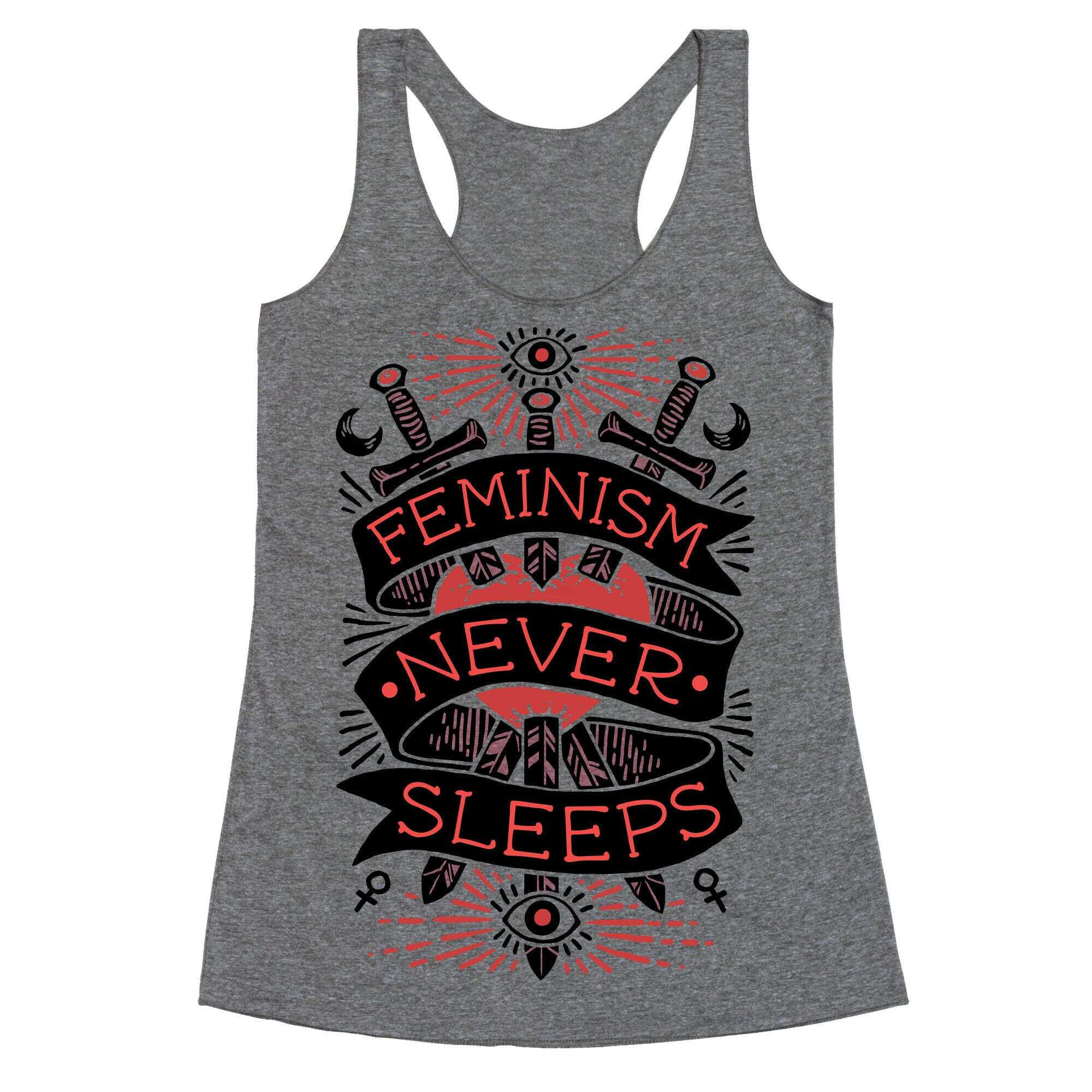 Feminism Never Sleeps Racerback Tank
