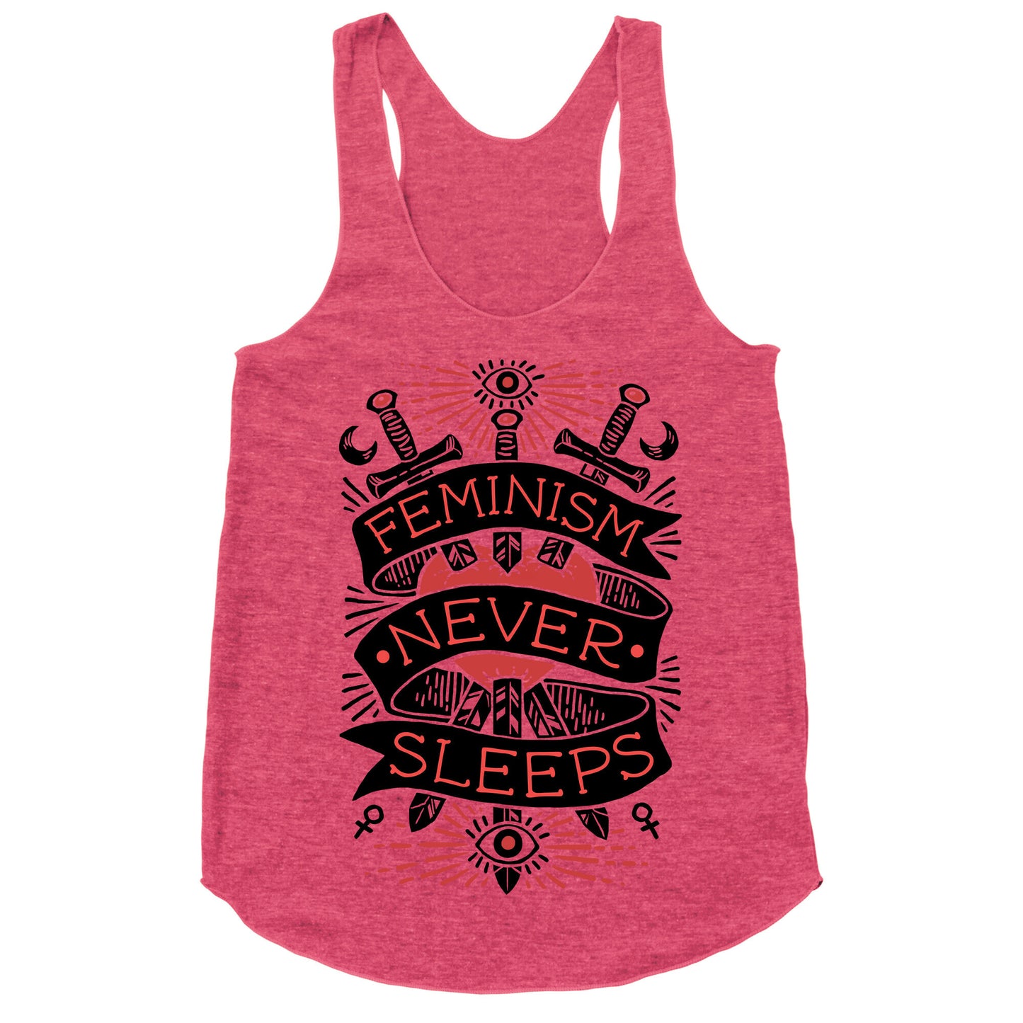 Feminism Never Sleeps Racerback Tank